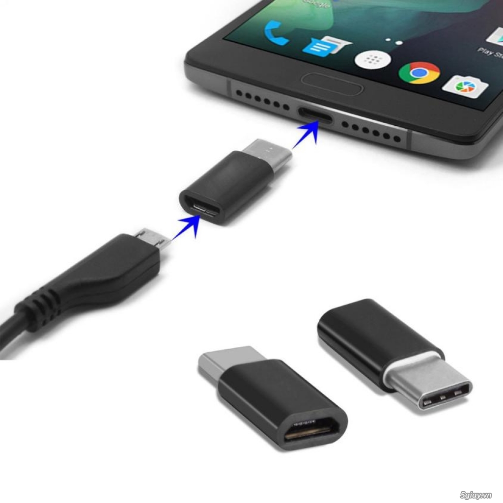 Đầu chuyển từ Micro Usb qua USB Type C - Hàng Chính Hãng