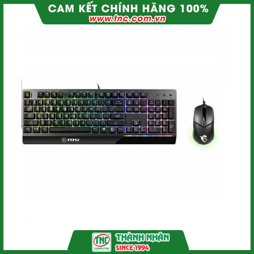 Bộ bàn phím, chuột gaming giả cơ có dây MSI Vigor GK30 US (màu đen) - Hàng chính hãng