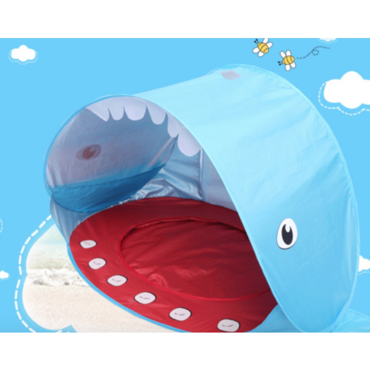 Lều Hố Cát Beach Shark chống bỏng da đi biến cho Bé