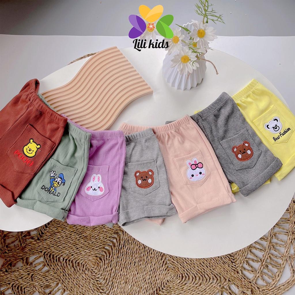 Quần Đùi Chục Cho Bé Trai Bé Gái LILI.KIDS Quần Chục Đùi Chất Thun Gân QC11