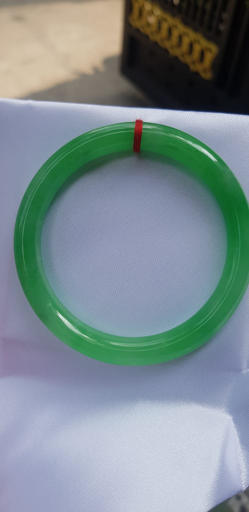 Vòng tay nữ đá cẩm thạch Lý Sịn A 55mm x cọng 8mm Màu Xanh lý tươi bóng đều đẹp Nữ 54kg - 63kg đeo mệnh Mộc mệnh Hỏa mệnh Thủy ạ