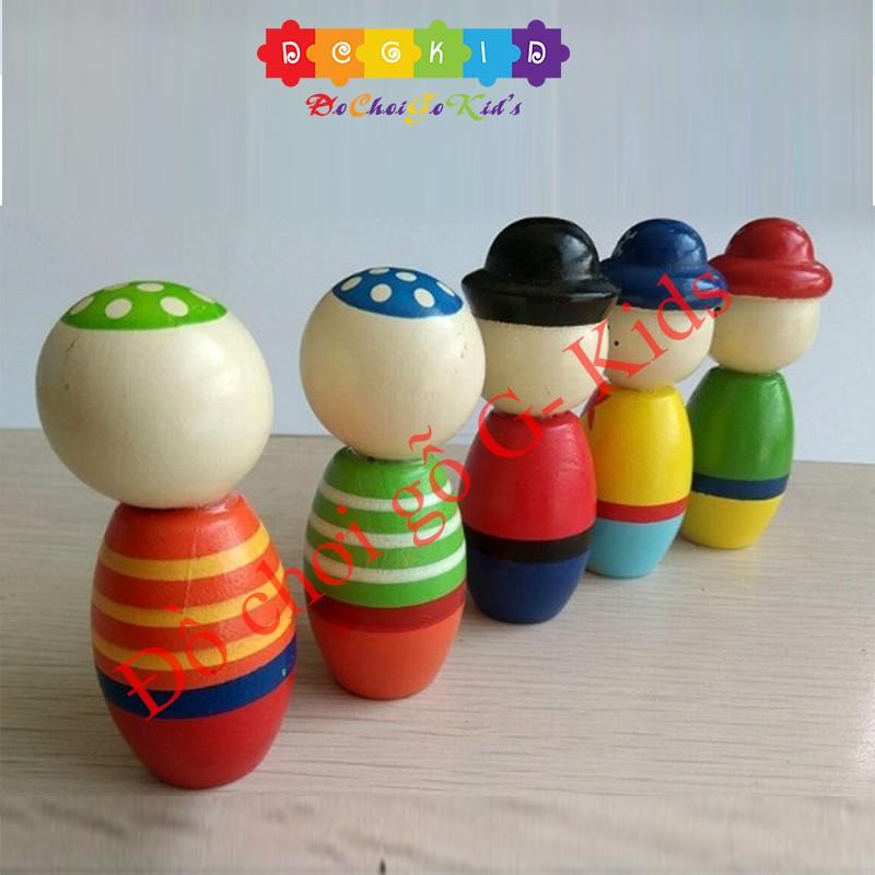 Đồ chơi Bowling bằng gỗ vui nhộn an toàn cho bé