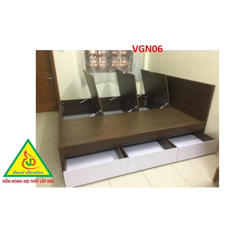 Giường ngủ gỗ MDF - kiểu dáng đơn giản hiện đại VGN06