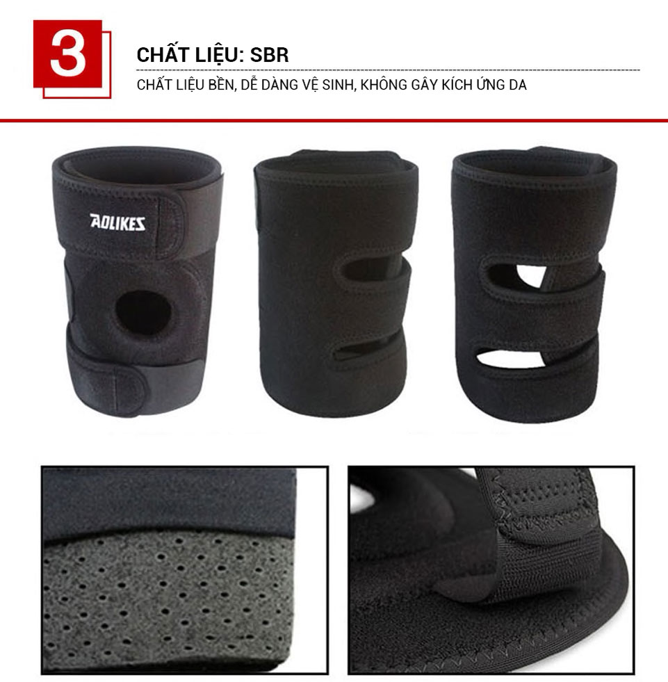 Băng bảo vệ đầu gối đa năng Aolikes 7616