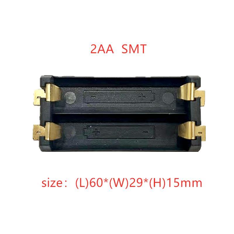 10 cái Hộp pin 1/2/3 AA chất lượng cao SMT SMD 2 Hộp giữ pin AA Hộp pin Hộp pin 14500 Màu sắc: 3AA 10 CÁI