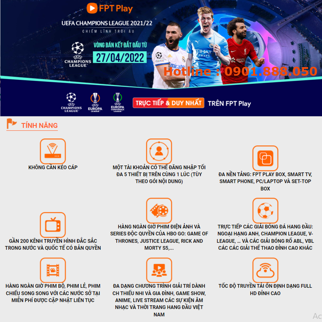 FPT Play - tài khoản gói iZi 06-12 tháng hoặc gói MAX 13 tháng Xem đá bóng DOHA CUP, xem UEFA C1 C2 C3, FA, Vleague, AFC U20 ASIAN CUP, Truyền hình,Thế thao, Phim✓ Xem trực tiếp trên SmartTV, Smartphone, PC, Laptop & FPT Play Box