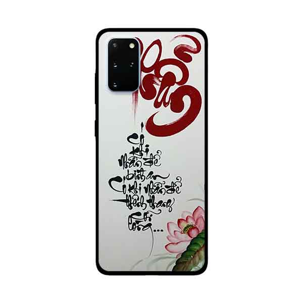 Ốp Lưng Dành Cho Samsung Galaxy S20 Plus mẫu Thư Pháp NHẪN Nền Vàng - Hàng Chính Hãng