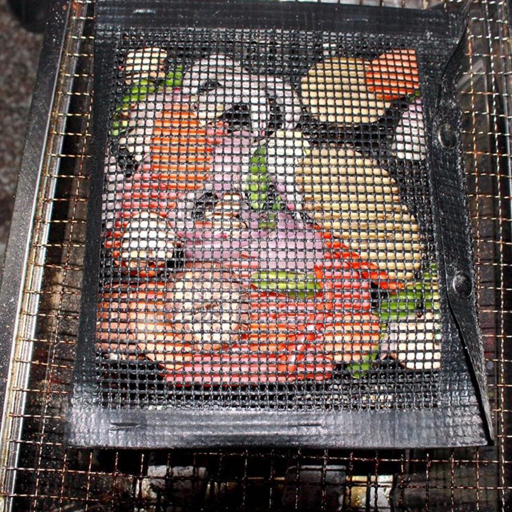BBQ Grill Mesh Bag Bake Grilling Grids Mats Barbecue Picnic Tool L