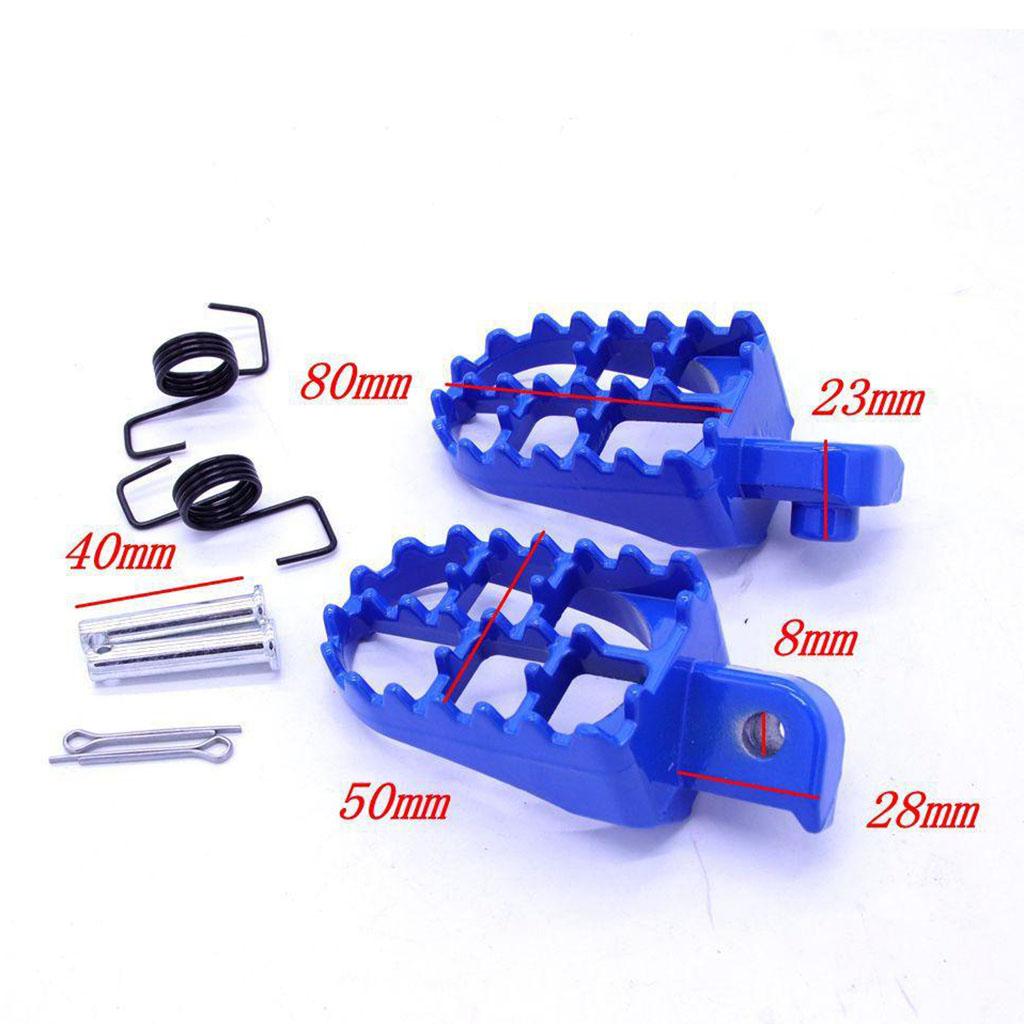 Blue Foot Pegs Rests Pedals for Yamaha PW50 PW80 for Honda XR50 XR70 Dirt Bike