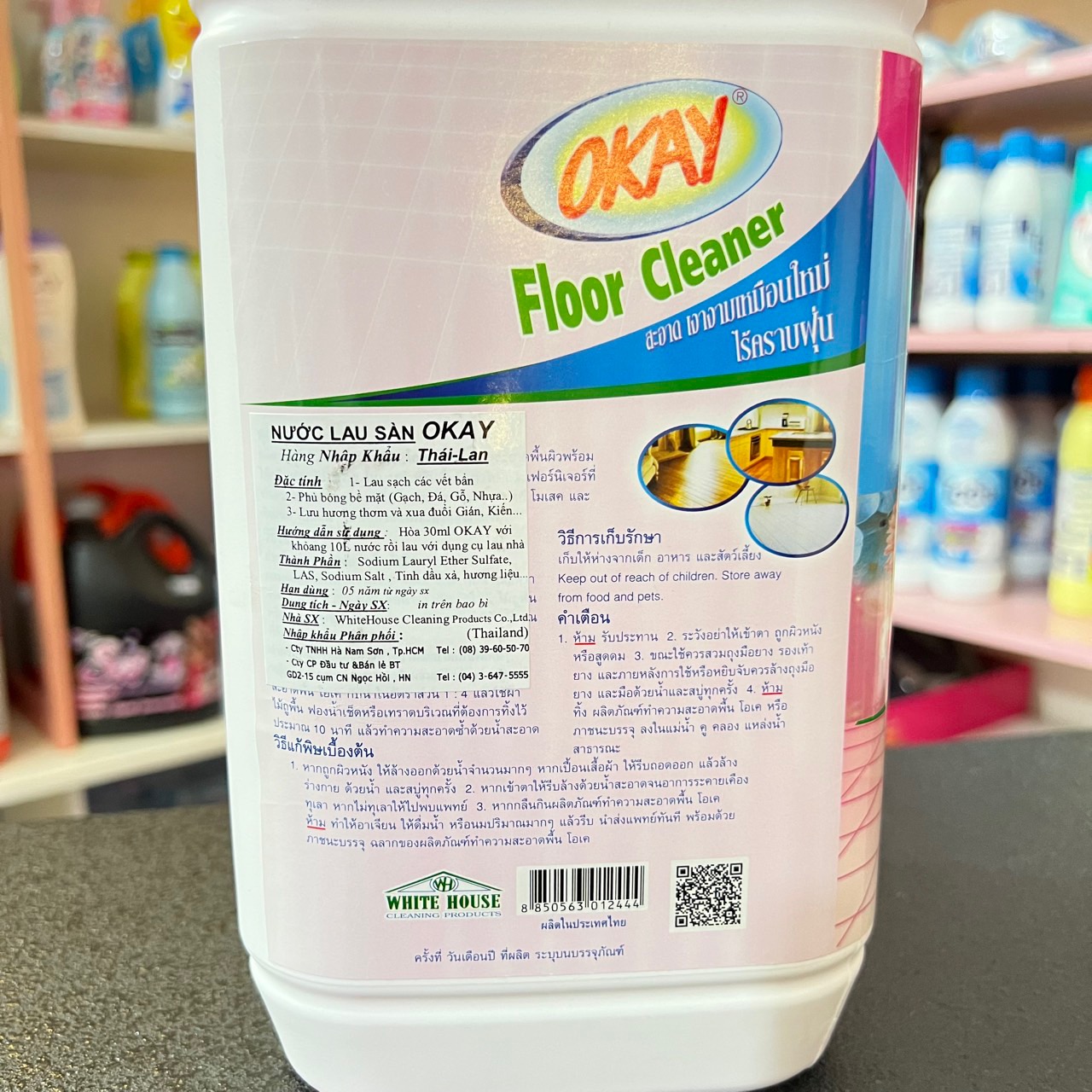 Nước lau sàn Okay Thái Lan 3800ml (2 màu)