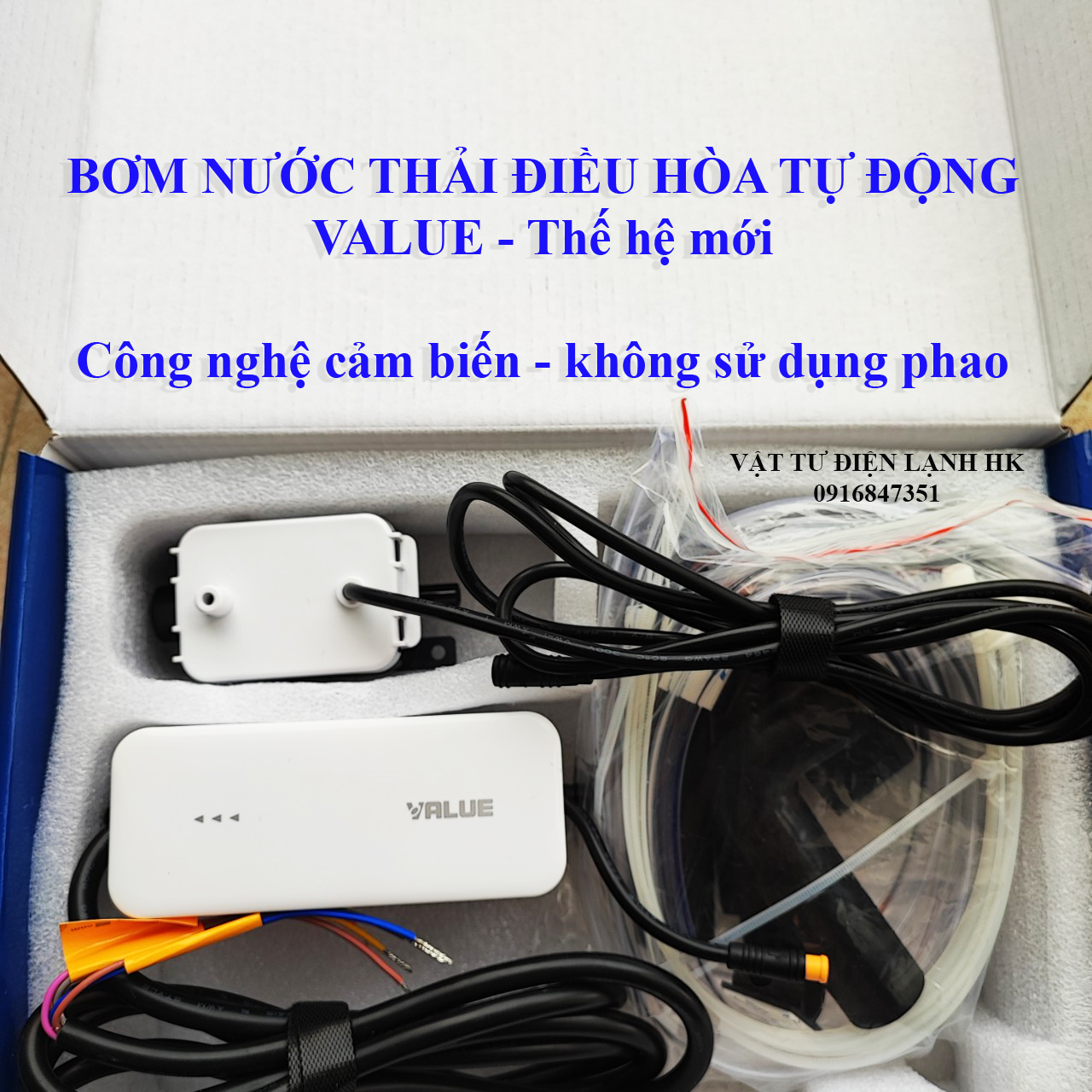 Máy bơm xả nước thải máy lạnh điều hoà Value 10M 10 mét - Bơm thoát nước ngưng S1 S2