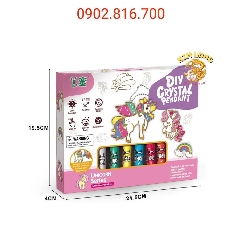 Đồ chơi sáng tạo Bộ móc khoá cao cấp tự tô màu trang trí với bút sơn nước