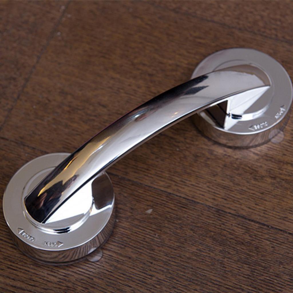 2xStrong Suction Cup Cabinet Handle Glass Door Pull Window Knob Decor Silver L