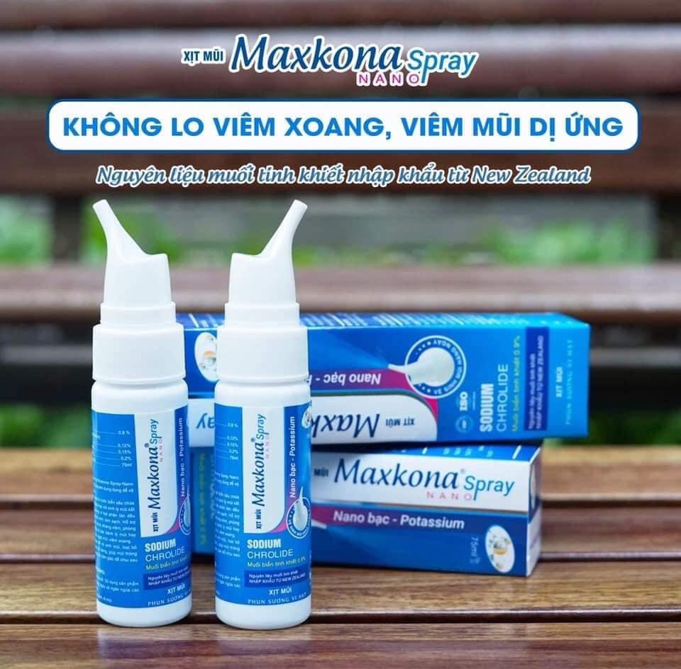 Xịt mũi Maxkona Spray Nano Xanh