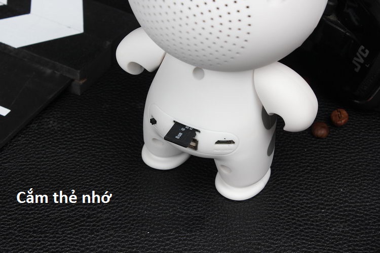 Loai Bluetooth Siêu Trầm Thiết Kế Hình Robot Mini Âm Thanh Sống Động