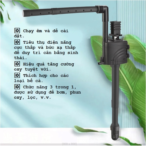 Máy Bơm Chìm Hồ Cá Thác Nước Circulation Oxyene Pump 25w