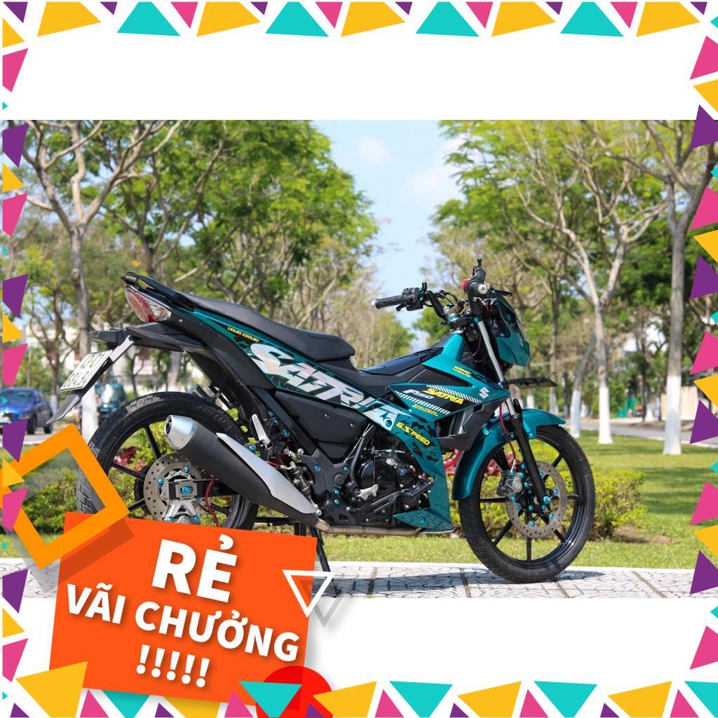 Tem Rời Raider FI Mẫu Đen Xanh Ngọc Chữ Satria