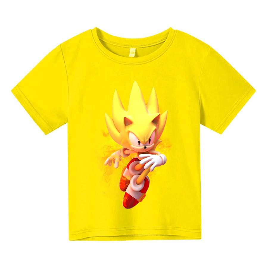 Áo thun trẻ em SoNic Vàng Có size người lớn, King Cotton