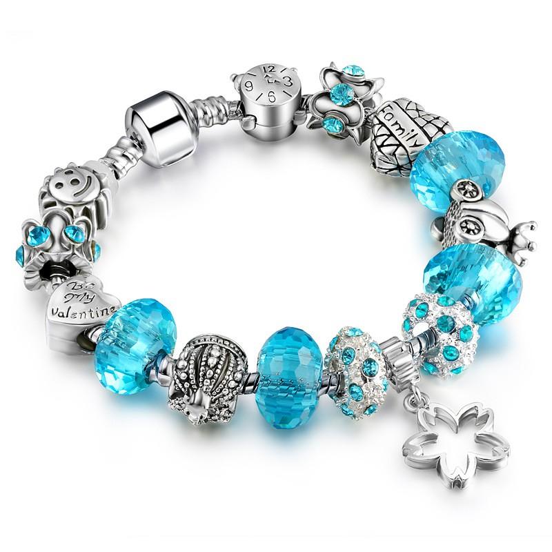 Vòng tay charm hoa 5 cánh cực xinh