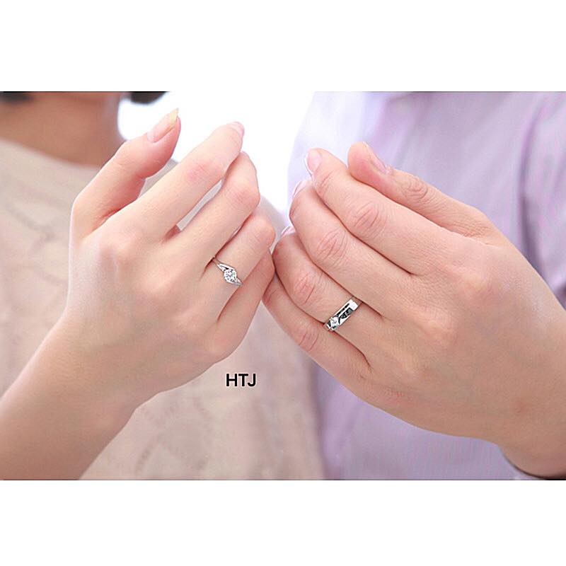 Nhẫn đôi, nhẫn cho cặp đôi chất liệu bạc s925 MS09d