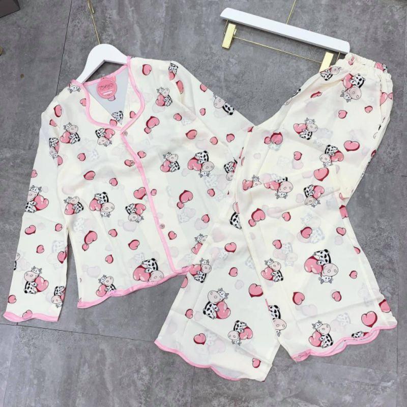 Bộ đồ pijama thiết kế lụa latin cao cấp