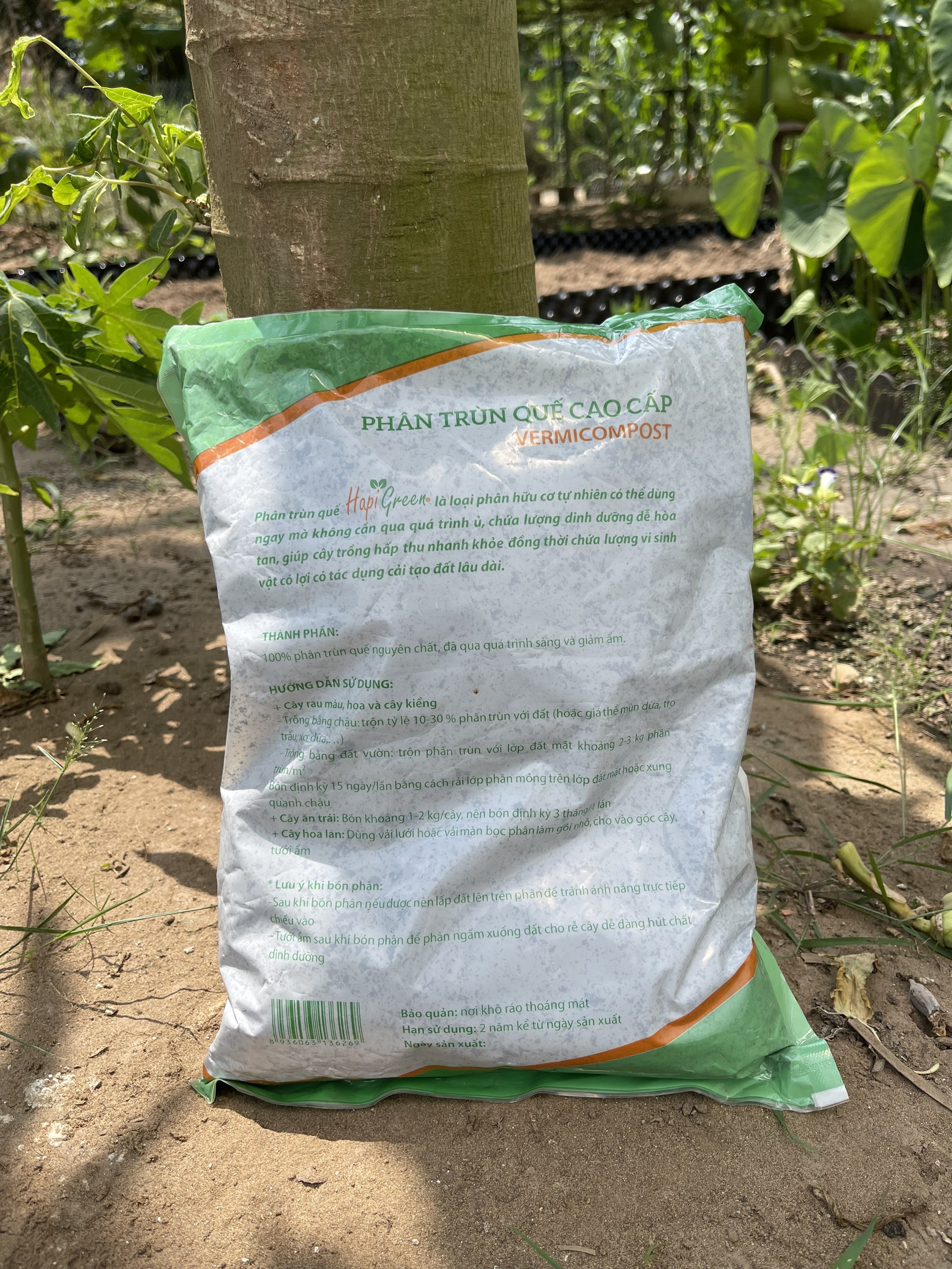 Phân trùn quế Hapi green Phú Nông gói 2kg
