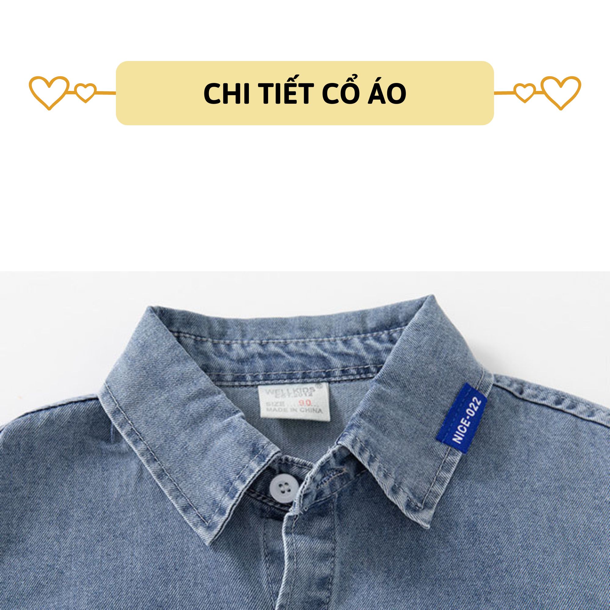 Áo sơ mi jean bé trai dài tay 27Kids WELLKIDS áo bò mềm cổ bẻ đi học nam cho trẻ từ 2-8 tuổi BLSH4