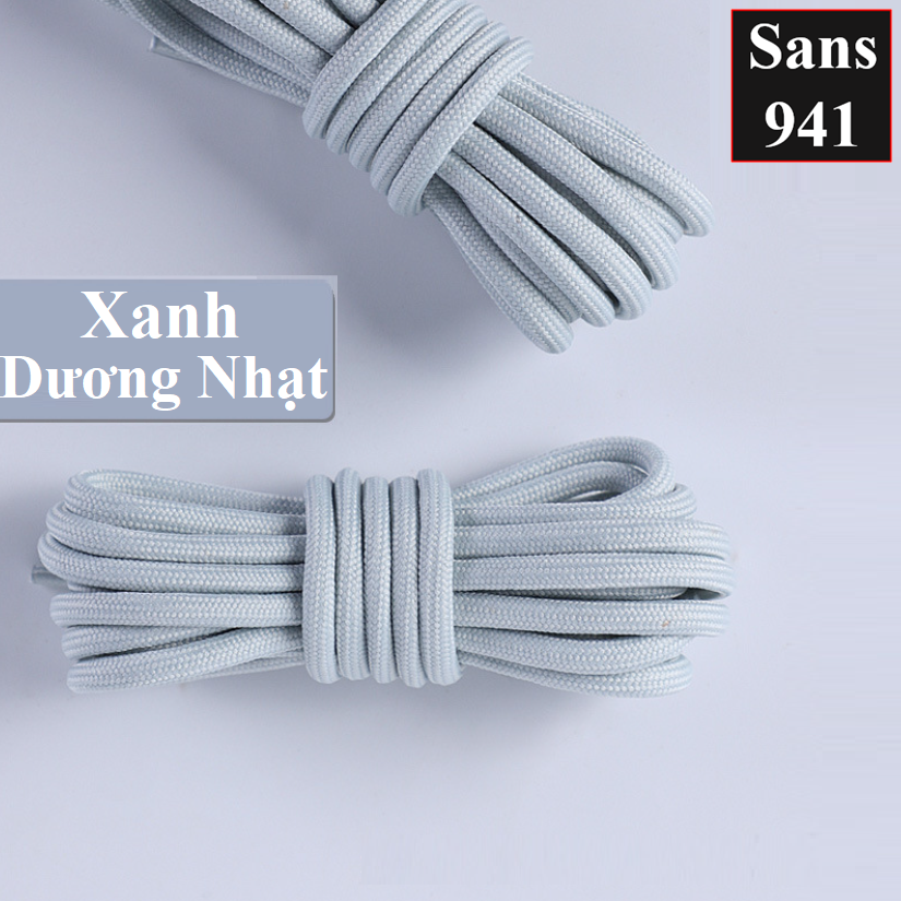 Dây giày thể thao sneaker đủ màu nhiều size dài 100cm 120cm 140cm nam nữ bản tròn trơn cỡ to 5mm shoelaces 1 đôi Sans941