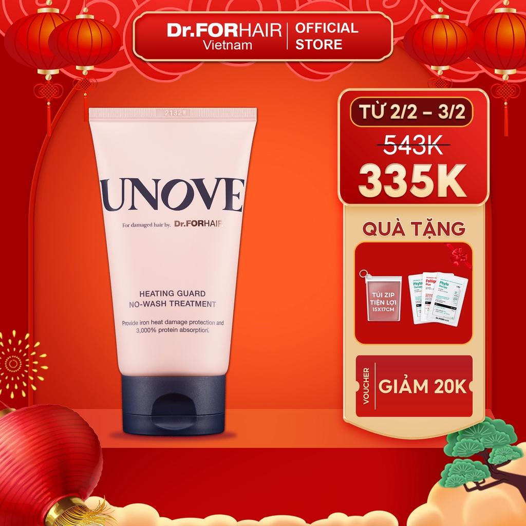 Kem dưỡng không cần xả bảo vệ tóc DR.FORHAIR UNOVE Heat Guard No Wash Treatment 147ml