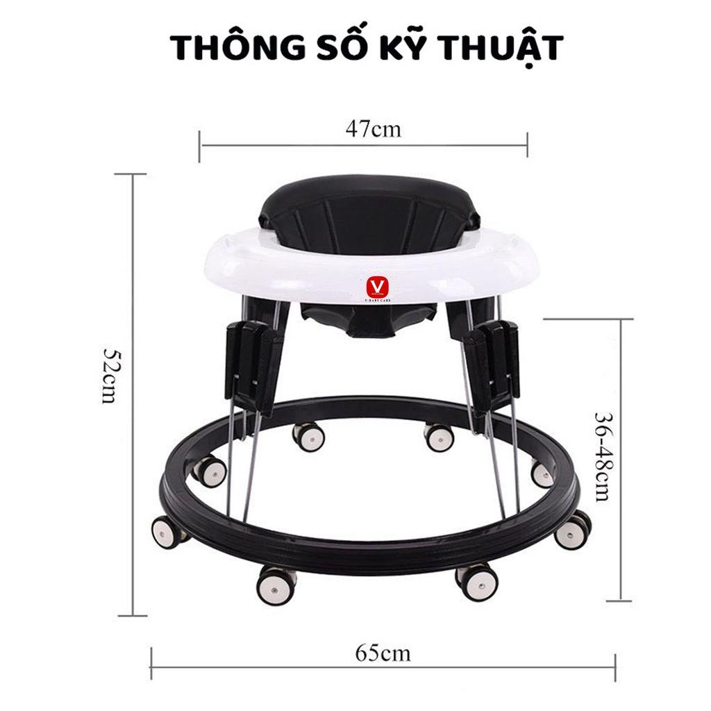 Xe tròn tập đi, xe tập đi cho bé điều chỉnh độ cao V-Baby 616