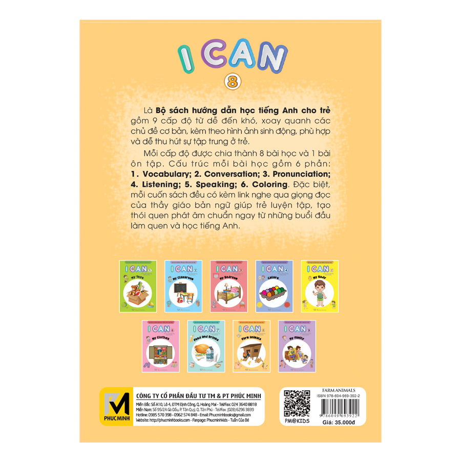 I Can Farm Animals - sách học tiếng Anh cho trẻ mầm non