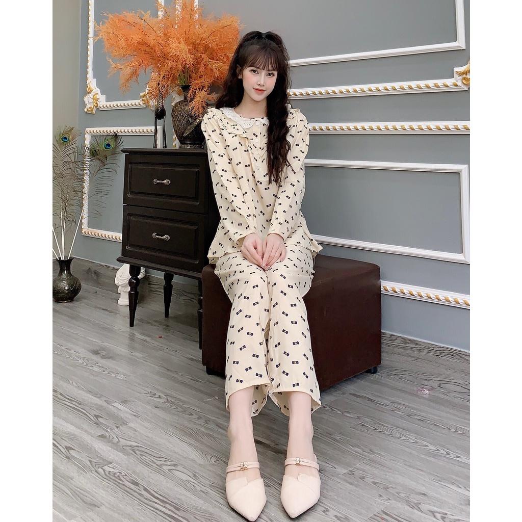 Bộ đồ bầu dài tay M410 chất đũi hoa cao cấp freesize từ 45 đến 70kg