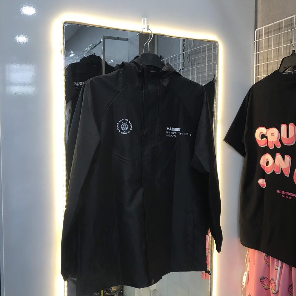 Áo khoác dù nam màu xanh navy - mẫu 2021 áo gió nam form rộng unisex