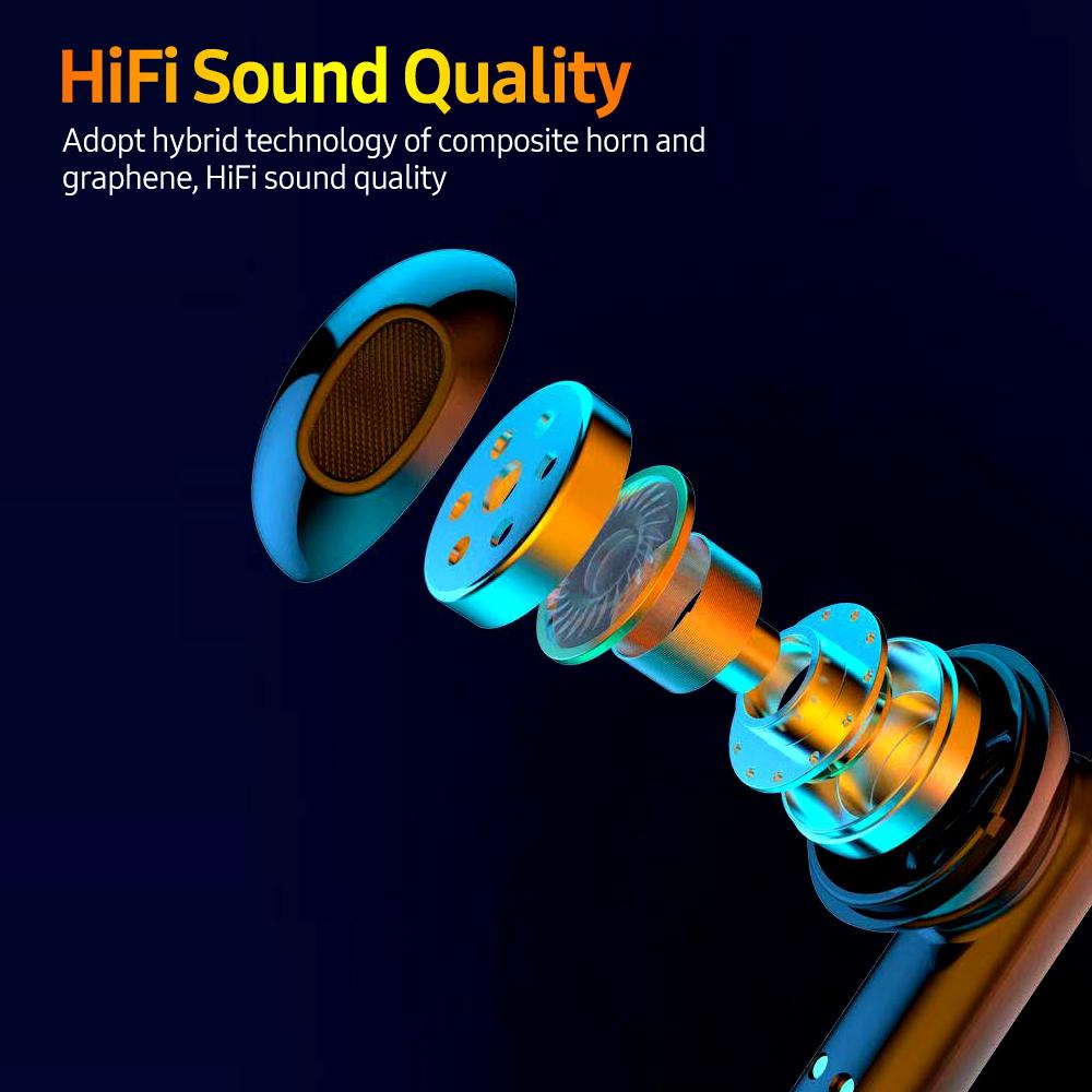Tai nghe không dây V7 BT Thiết kế tiện dụng Chất lượng âm thanh HiFi với màn hình hiển thị kỹ thuật số