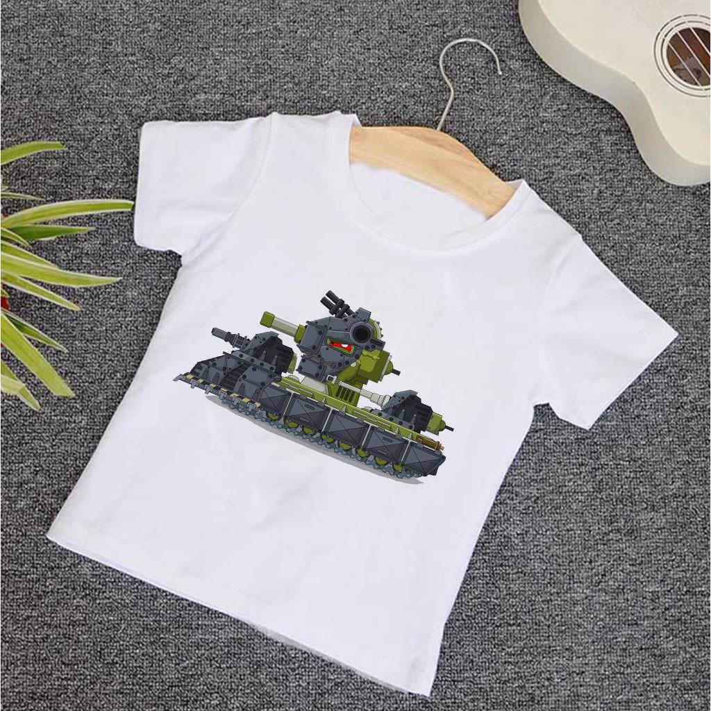 HOT Mẫu áo thun in hình xe tăng hoạt hình - món quà ý nghĩa cho bé