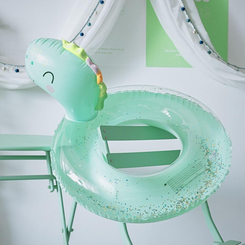 Phao Bơi Tròn Chống Lật Cho Bé Gái 1-9 Tuổi Khủng Long Xanh Lá
