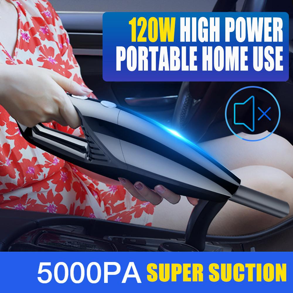 Handheld Car Vacuum Cordless Cleaner Powerful Cyclone Suction USB Rechargeable Portable Auto Mini Car Vacuum Pet Hair