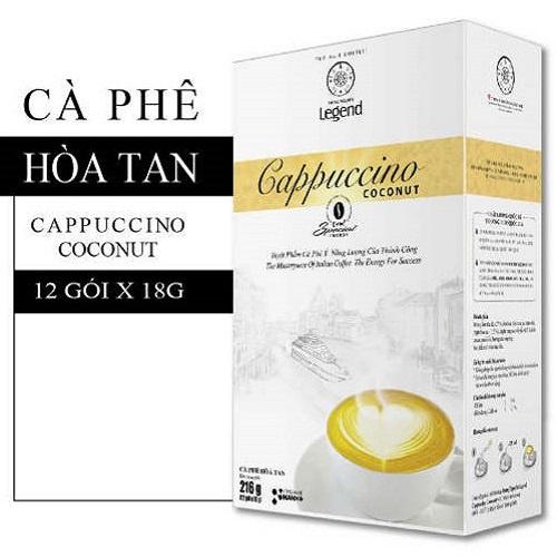 Combo 2 Hộp Cà phê Hòa Tan Cappuccino Coconut - Trung Nguyên Legend - 12 gói (Ít ngọt, béo, thơm)