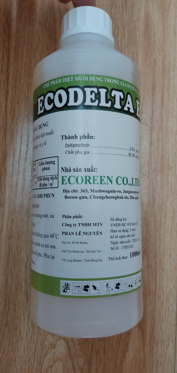 Thuốc diệt muỗi,côn trùng Hàn Quốc ECO DELTA chai 1lit