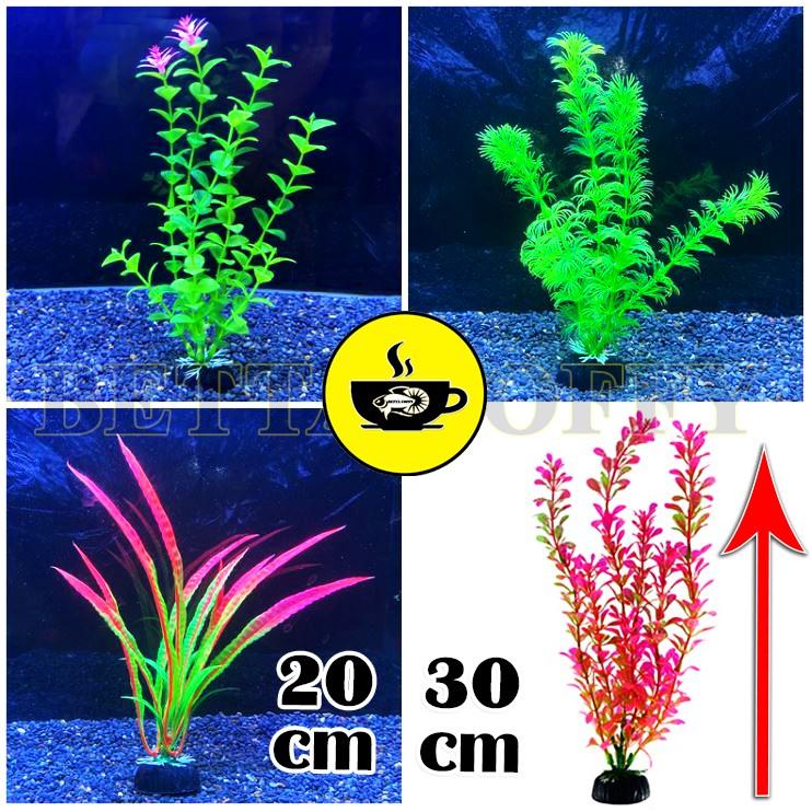 Mô hình cây cảnh nhựa 20cm 30cm - trang trí bể cá cực đẹp