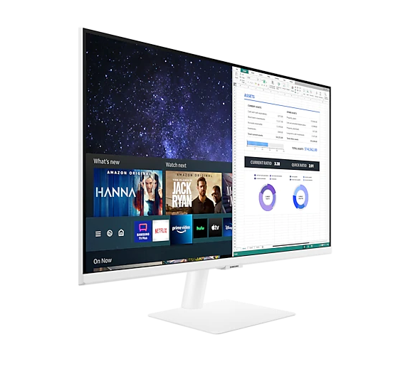 Màn Hình Thông Minh Smart Monitor Samsung LS27AM501NEXXV 27inch/Full HD (1920x1080) 8ms/60Hz/VA/Tích Hợp Loa/Hệ Điều Hành Tizen - Hàng Chính Hãng