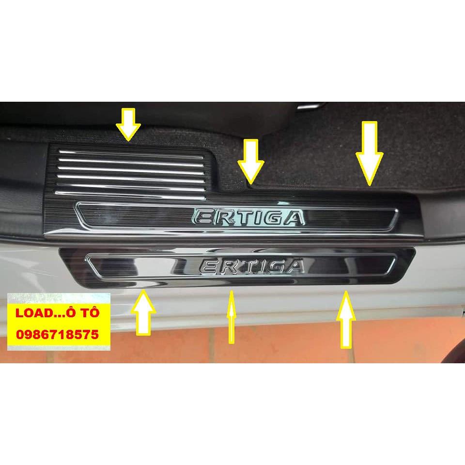 Ốp Bậc Cửa, Nẹp Bước Chân Trong Ngoài Xe Suzuki Ertiga 2019-2021 Mẫu Titan cao Cấp