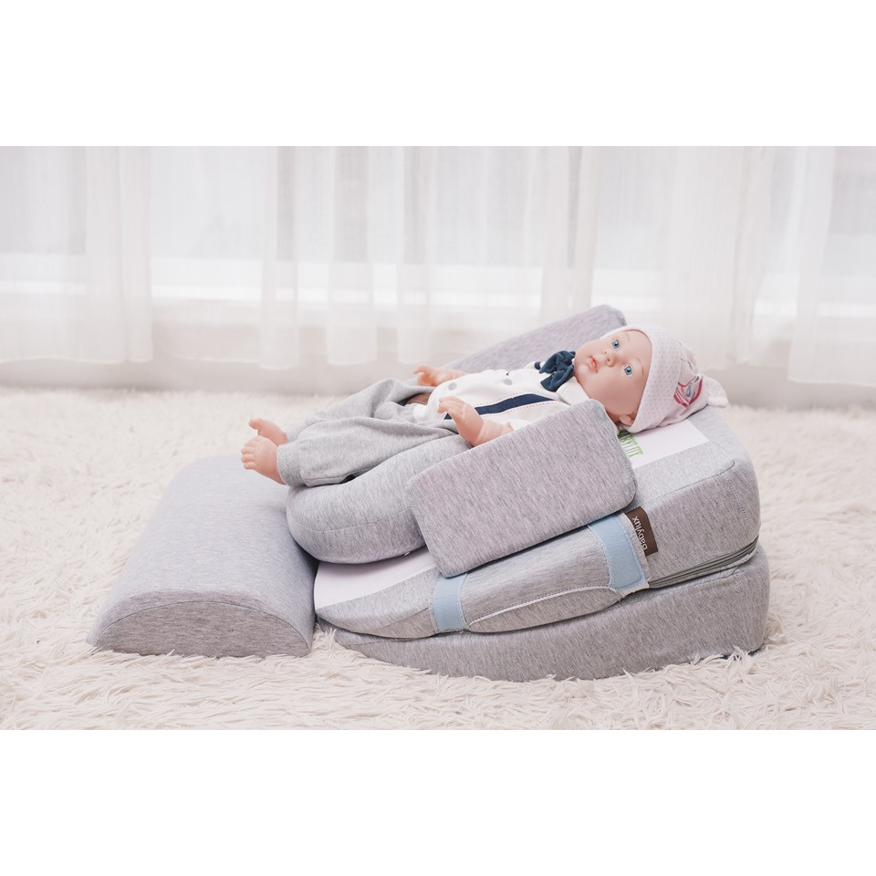 GỐI CHỐNG TRÀO NGƯỢC 15 - 30 ĐỘ  ( TÙY CHỈNH) &amp; NGỦ ĐÚNG TƯ THẾ BABYLUX 2 IN 1 ( BL04 + ) - DÀNH CHO BÉ BỊ TRỚ + TRÀO NGƯỢC NẶNG