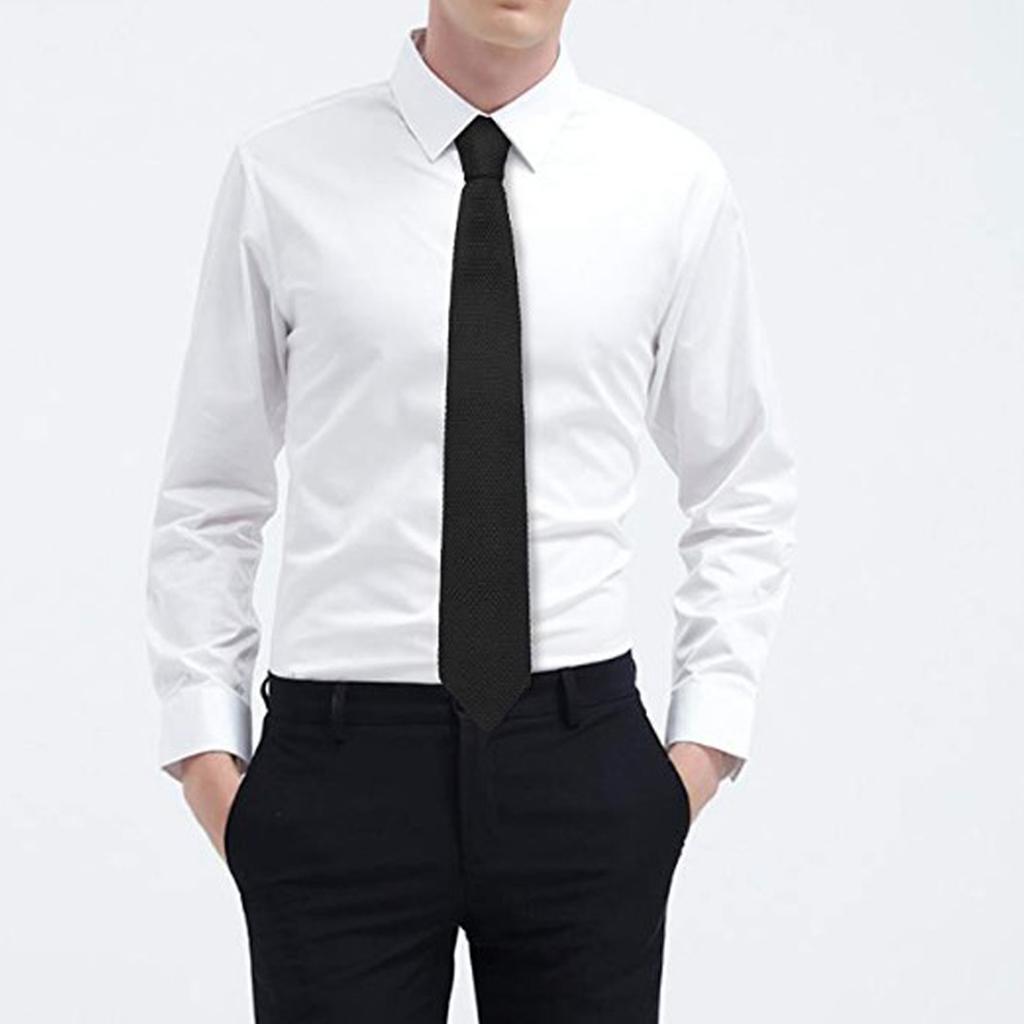 3Pcs Fashion Mens Formal Knitted Necktie Narrow Casual Slim Skinny Woven Tie