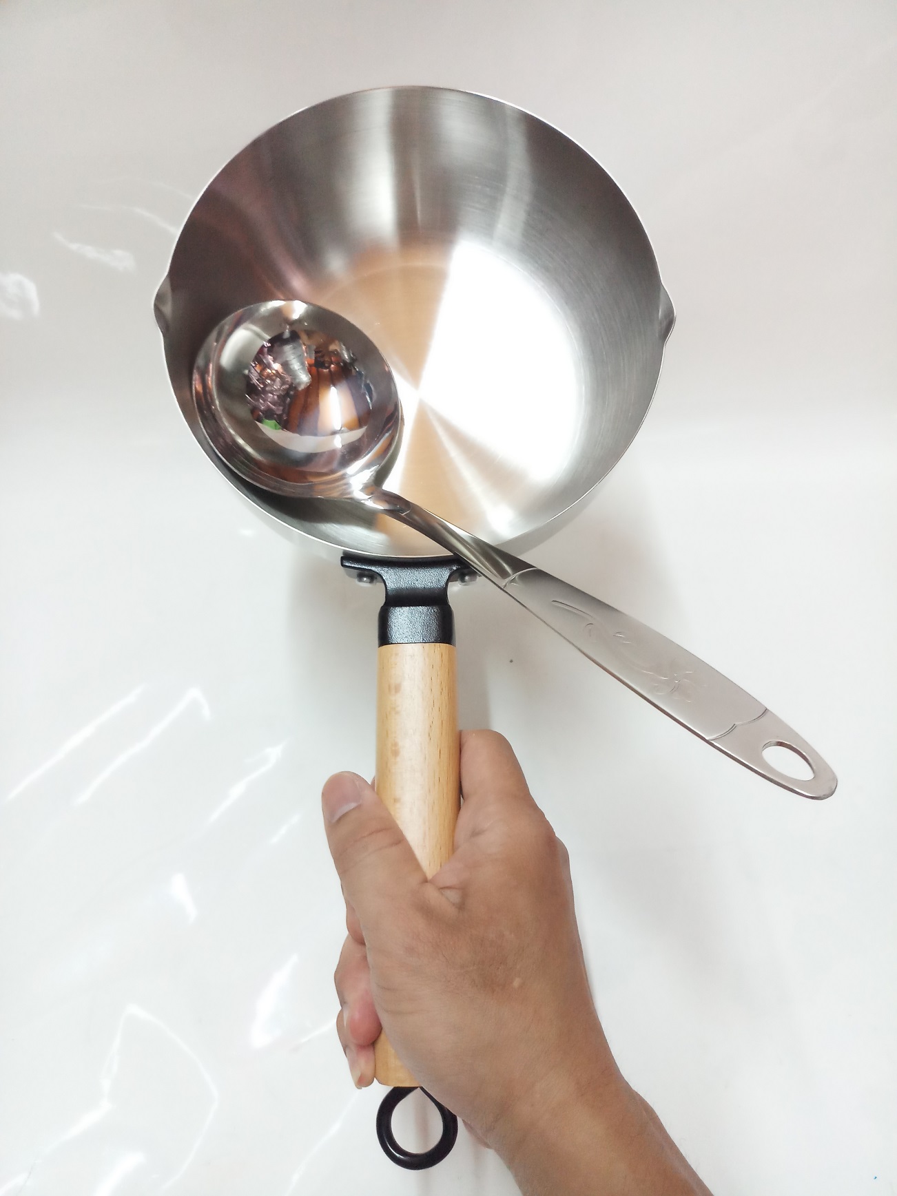 COMBO 1 CA INOX CÁN GỖ CAO CẤP+1 VÁ INOX.
