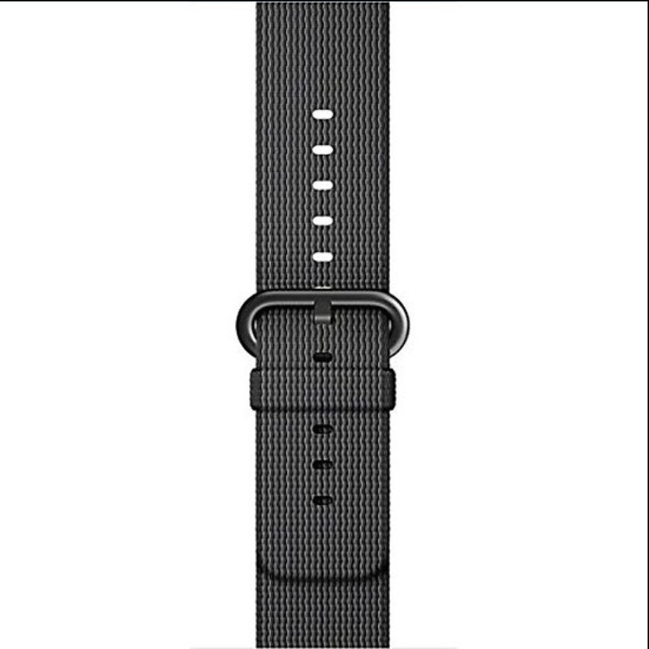 Dây đeo cho đồng hồ Apple Watch Woven nylon 44mm/42mm màu đen kẻ trắng