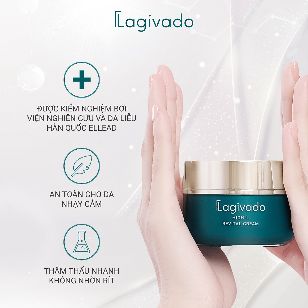 Kem dưỡng mờ thâm nám, đốm nâu Lagivado High-L Revital Cream với Fragaria vesca 51,4% - 50 g