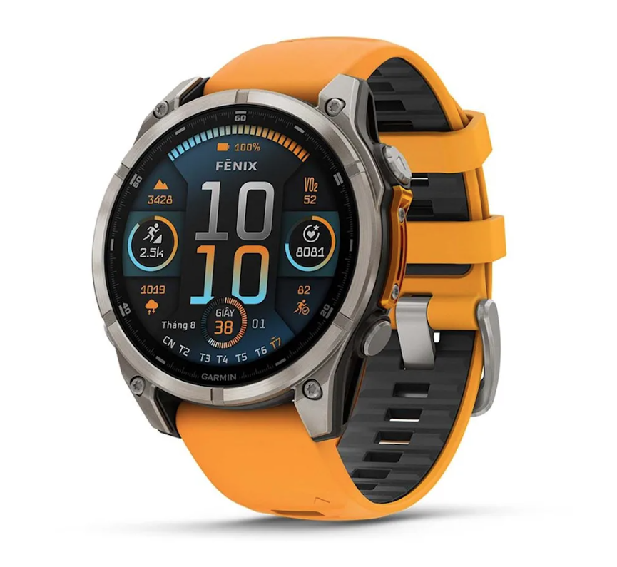 Đồng Hồ Thể Thao Thông Minh Garmin Fenix 8 Sapphire AMOLED - Hàng Chính Hãng BH 24 Tháng