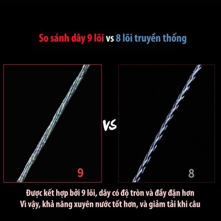 Dây Dù Câu Cá PE X9 BRAID WAX 9 Lõi Siêu Bền, Mềm Mượt PE X9 SANAMI FISHING - dù câu cá pe, dù câu cá giá rẻ