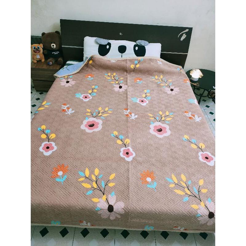 CHĂN 1 MẶT NỈ NHUNG, 1 MẶT COTTON 100%